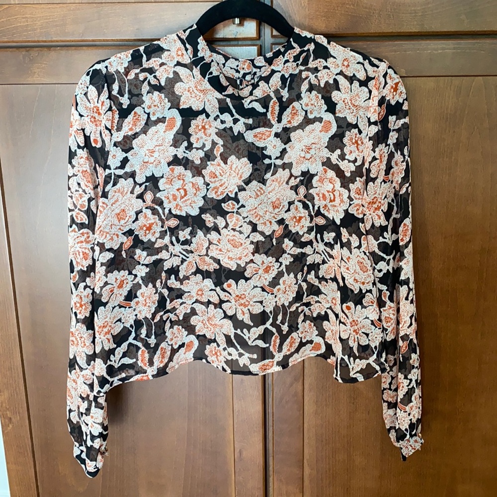 Sheer Floral Top
